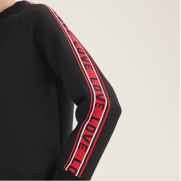 Maje Neoprene LOVE sweatshirt - Picture 3 of 6